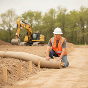 3 ft x 100 ft Silt Fence With Wooden Stakes (4 ft) - Sediment and Erosion Control (Orange / Black) - Made in USA